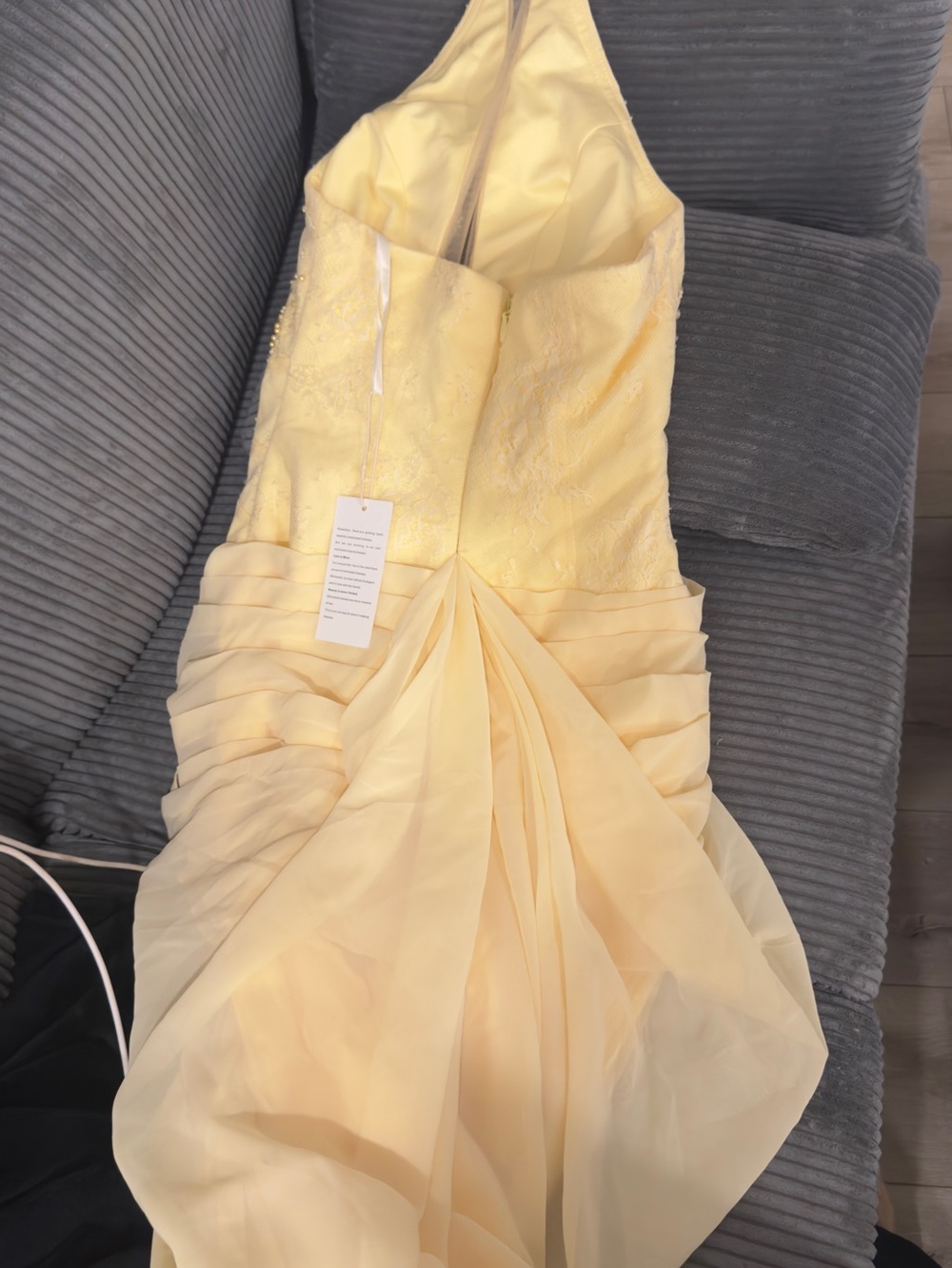 Yellow Custom Dress - Picture 2 of 3